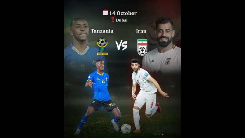 Cầu thủ Iran dùng kỹ thuật bứt tốc qua hậu vệ Tanzania trong trận đấu bóng đá Cầu thủ Iran dùng kỹ thuật bứt tốc qua hậu vệ Tanzania trong trận đấu bóng đá