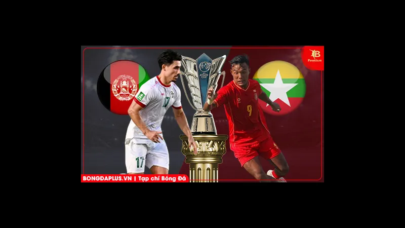 Cầu thủ Afghanistan và Myanmar đối diện nhau trên sân cỏ